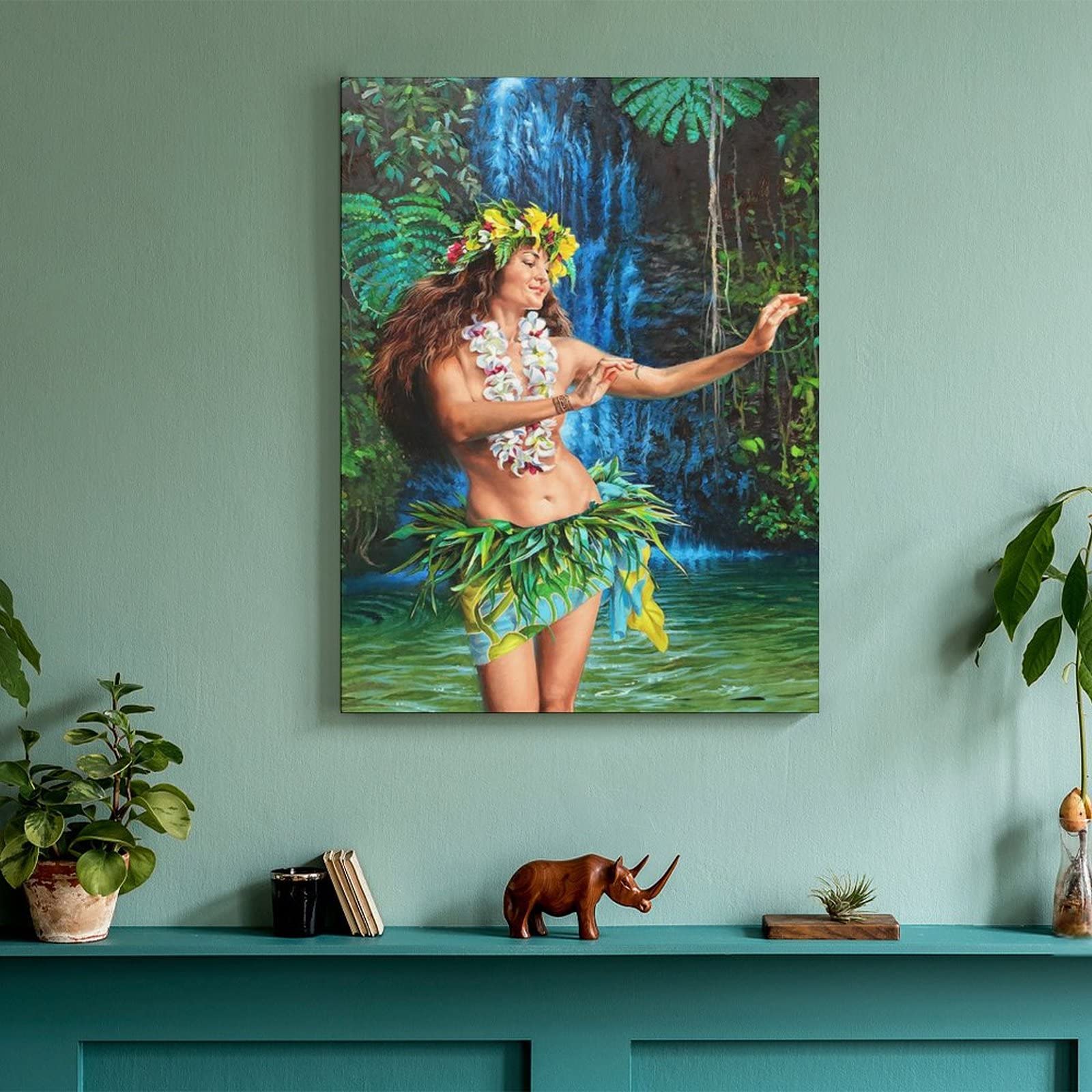 Sexy Hawaiian Hula Girl Wall Art Vintage Tahitian Hot Girl Poster